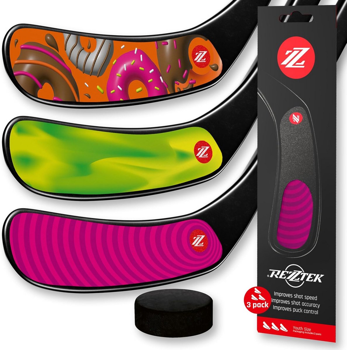 Prestatie Grip voor Hockey Stick Bladen voor Kinderen (6-10 jaar) – IJshockey en Straathockey