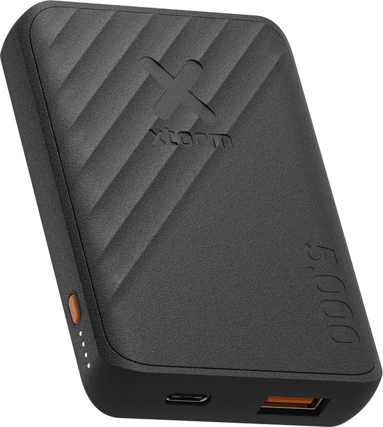 Xtorm Go2 Powerbank - 5.000 mAh - Dubbele poorten - Krachtige powerbank - Duurzame technologie - Charcoal Black