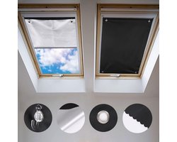 Verduisterend Dakraamgordijn op Zuignap voor Velux Ramen - Thermisch en Verduisterend