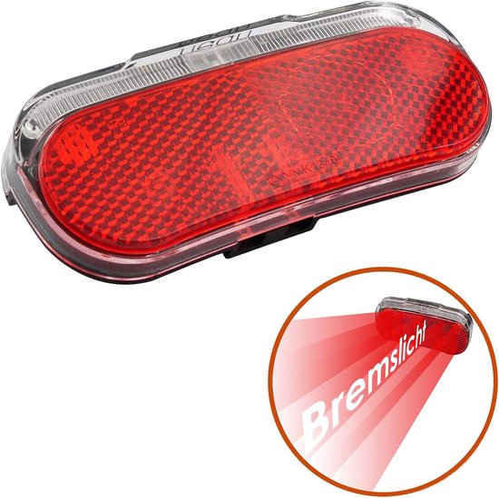 Fiets Dynamo LED Achterlicht Met Remlicht en Reflector - StVZO Goedkeuring — afbeelding 4