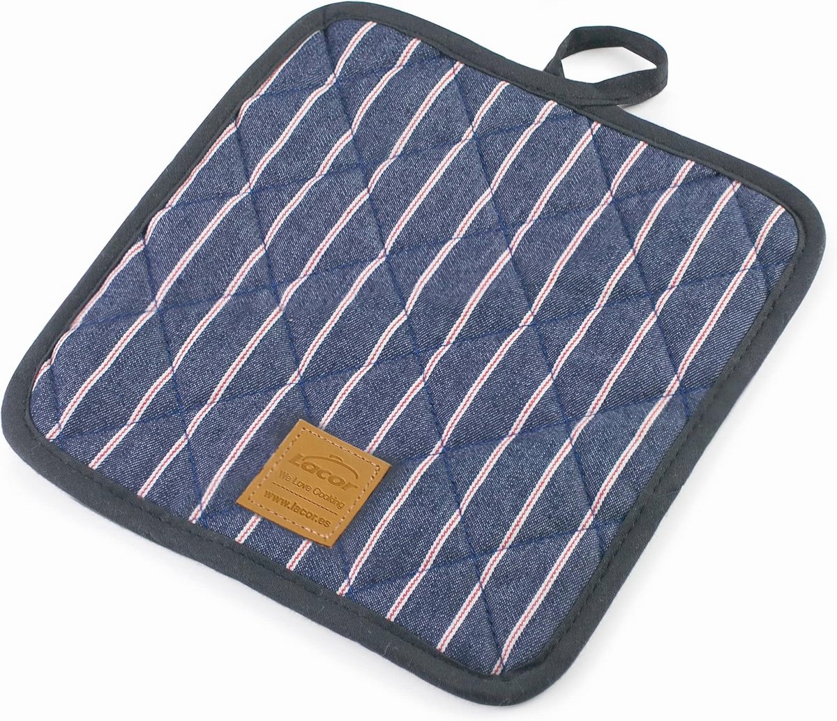 Hittebestendige Ovenhandschoenen - Pannenlap met Omhangband - 20 x 20 cm - Marineblauw