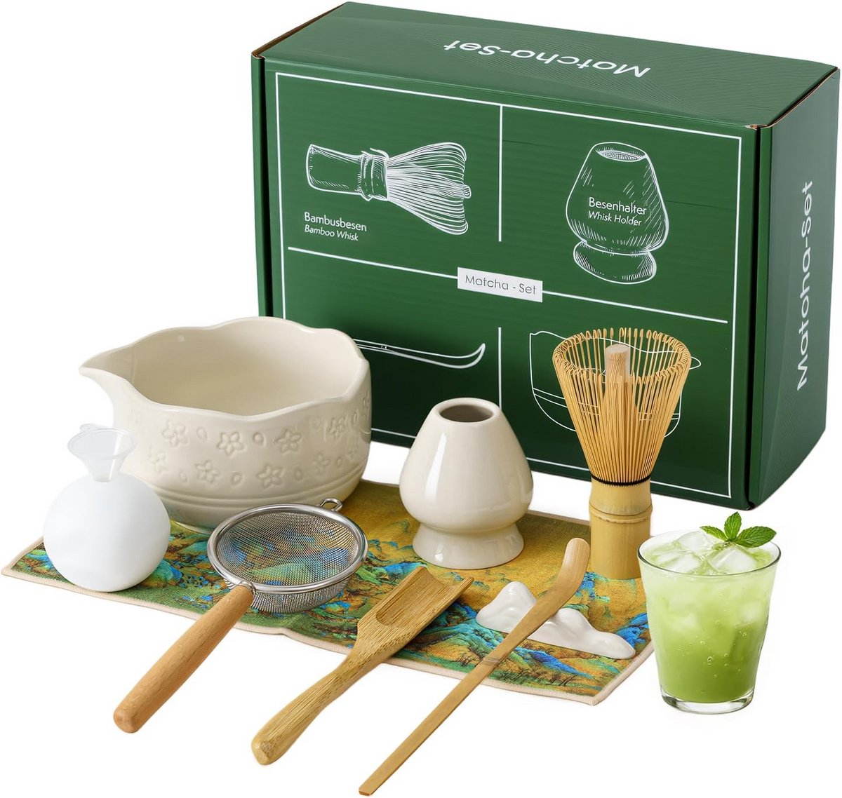 Matcha Klopper Beige Accessoire voor Traditionele Thee Bereiding