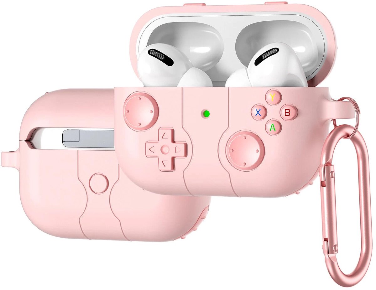 Case Geschikt voor Airpods pro/pro2 - Hoesje Hoes Siliconen Met Clip Cover - Hoesje Geschikt voor Airpods pro/pro2 Hoes Siliconen - Roze