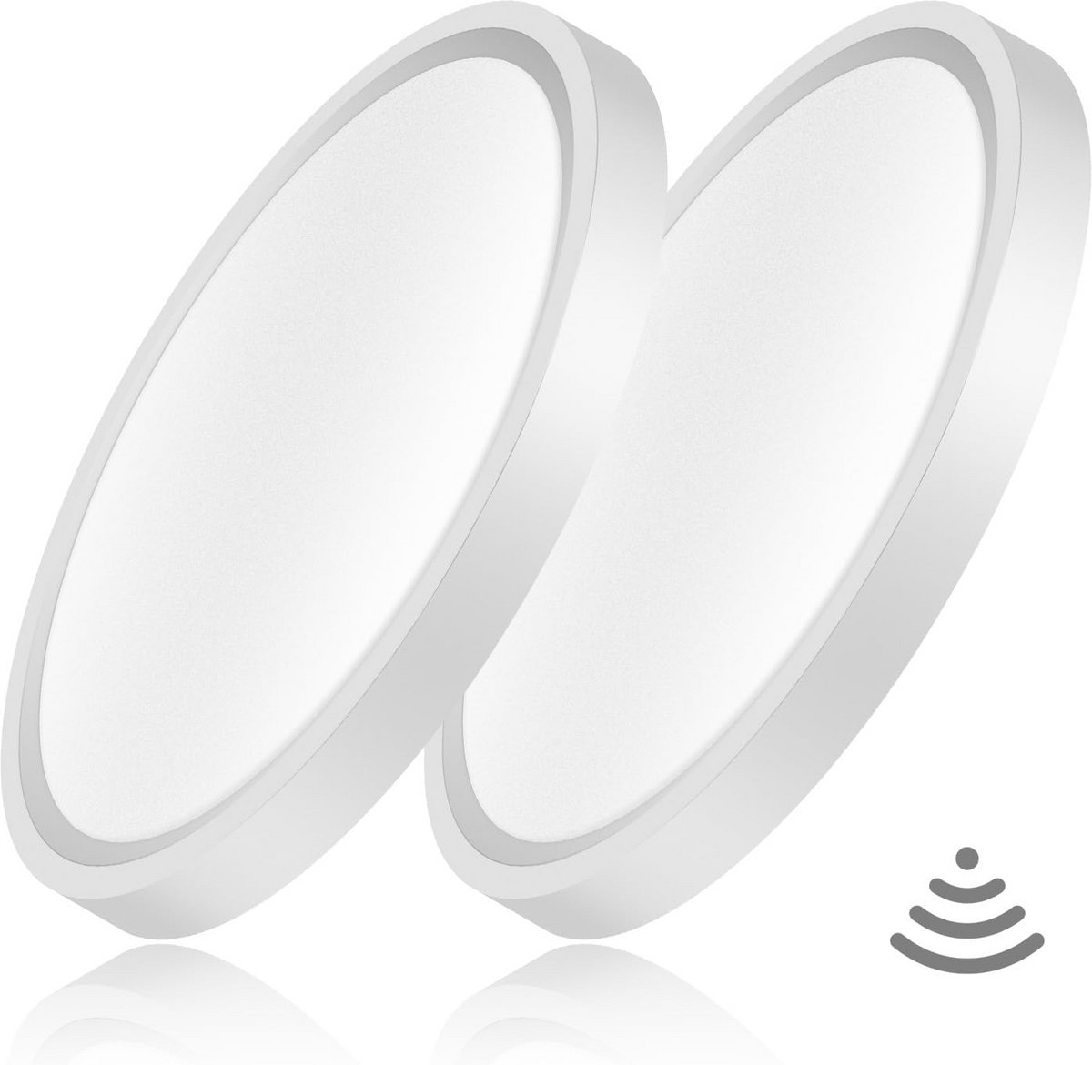LED Plafondlamp met Bewegingssensor voor Binnen, Ultradun Design voor Gang, Trap en Keuken - Neutraal Wit 4000K, φ23CM