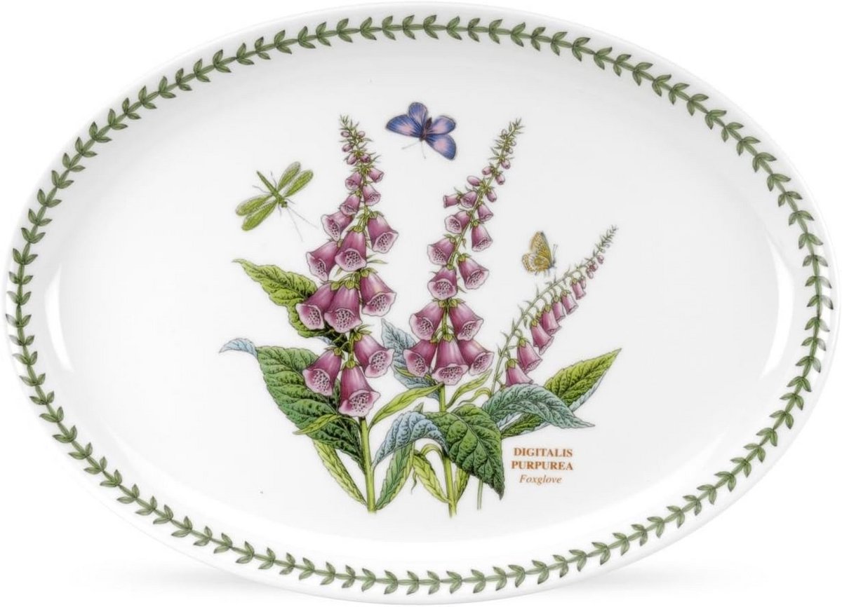 Ovale serveerplaat met Botanic Garden motief