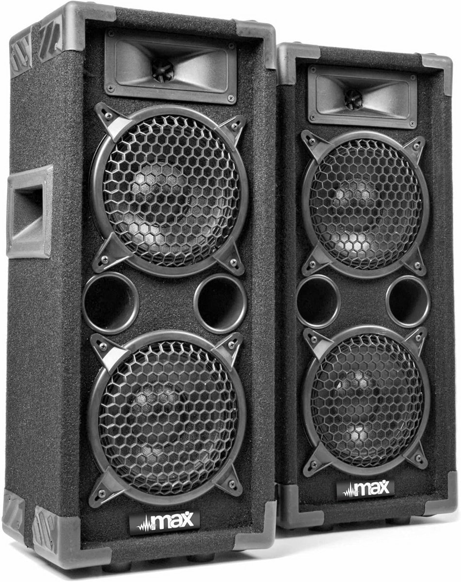Disco Speakerset 1200W met 2 x 6" Luidsprekers voor DJ en Karaoke
