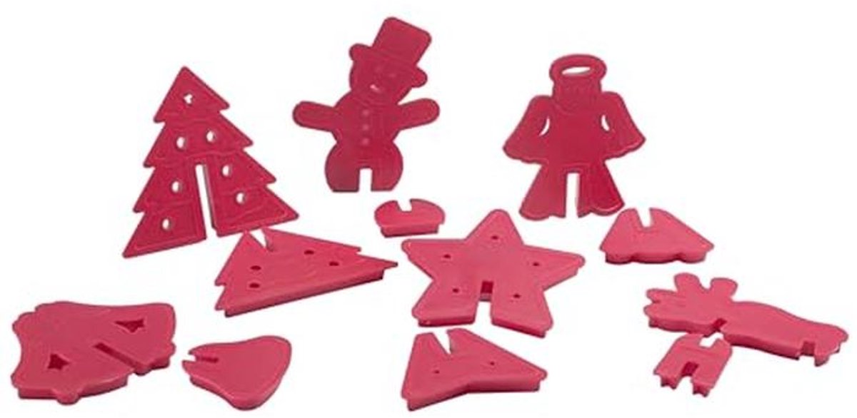 3D Winter Koekjesuitsteek Set - 12-delig