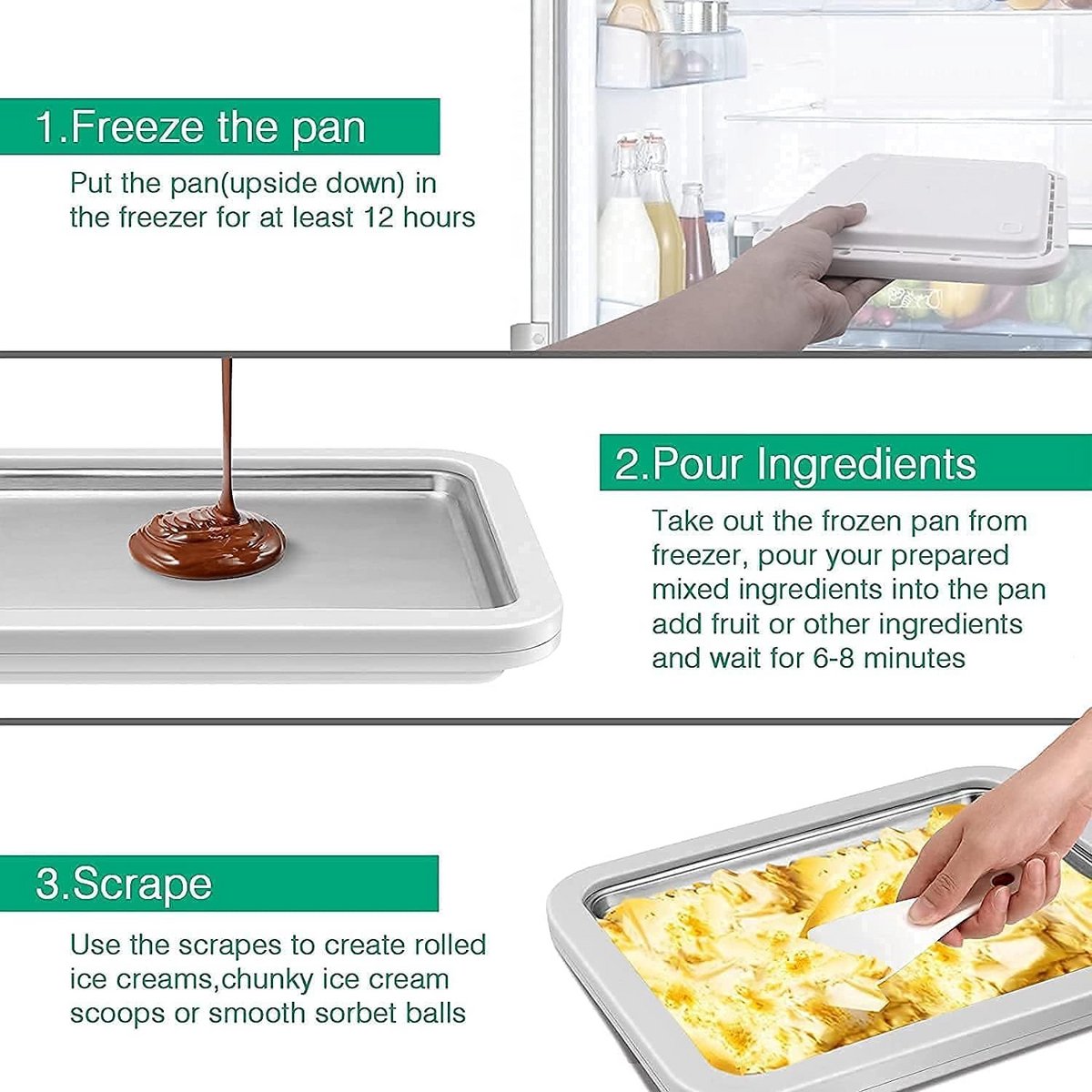 DIY Rolled Ice Cream Maker Set voor Kinderen en Ouders - Zonder Elektriciteit