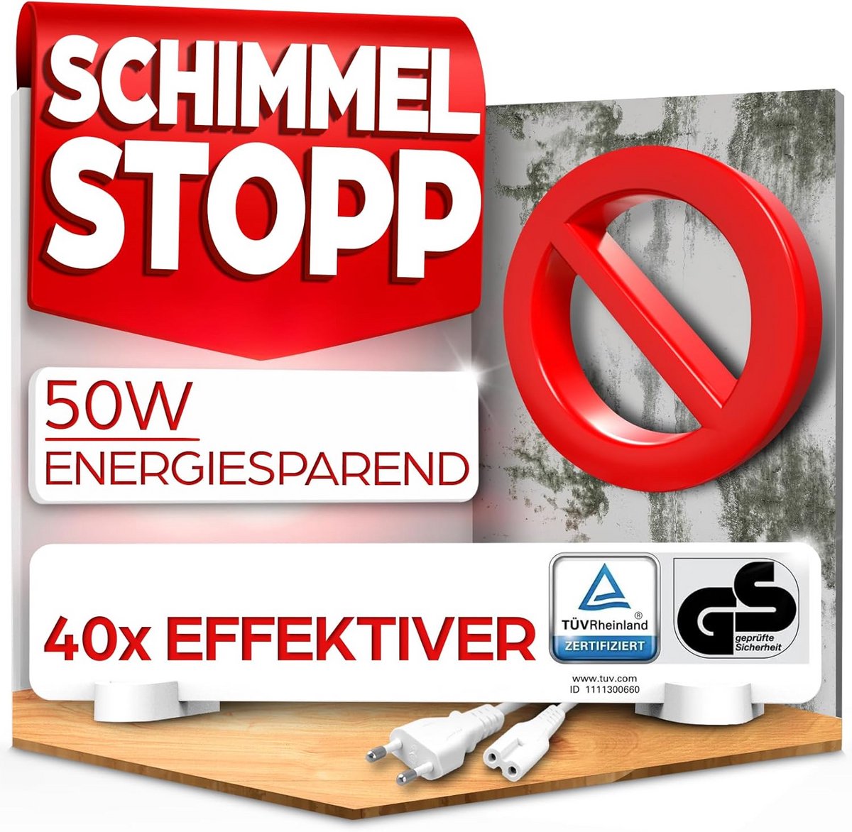 Energiezuinige Infrarood Verwarming tegen Schimmel in Muren - Badkamer & Kelder