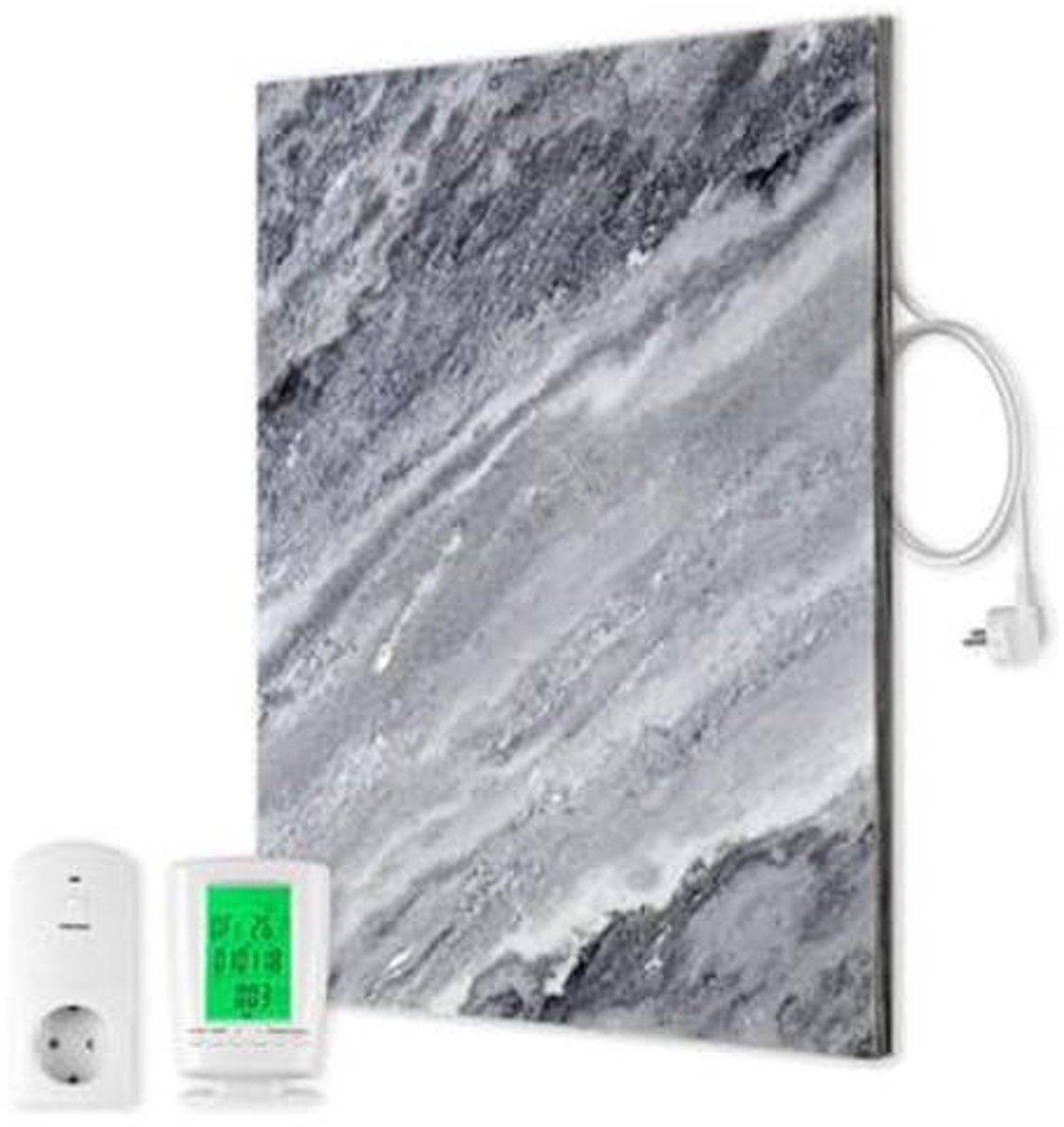Infraroodverwarming Natuursteen met Digitale Thermostaat | 500 W | Energiebesparende Wandv