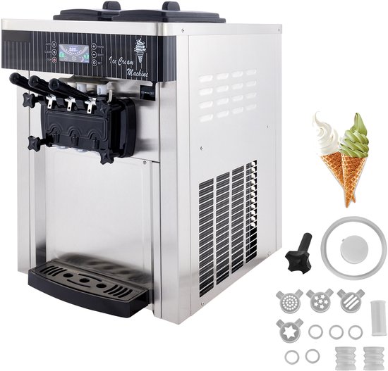 Softijsmachine 2200W Commercieel Aanrecht 5,3-7,4 Gallons/UUR voor Restaurants, Bars, Cafés, Bakkerijen — afbeelding 2