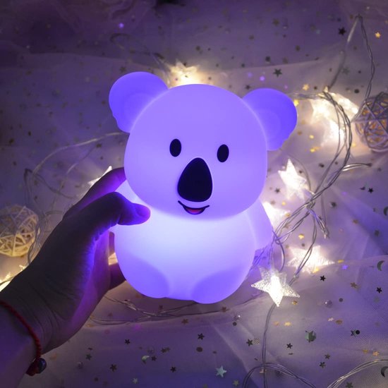 Ynkkvre -Koala Nachtlampje Baby - Zacht Siliconen LED Nachtlicht met 8 Kleuren - Dimbaar Multicolor Nachtlampje voor Kinderkamer - Oplaadbaar & Veilig - Slaaphulp voor Baby en Kind van Ynkkvre — afbeelding 3