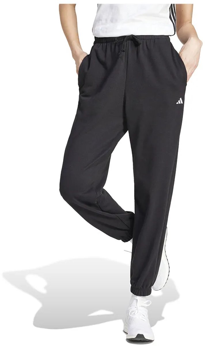 Adidas Essentials Small Logo French Terry Cuffed Joggers Regular Vrouw Zwart