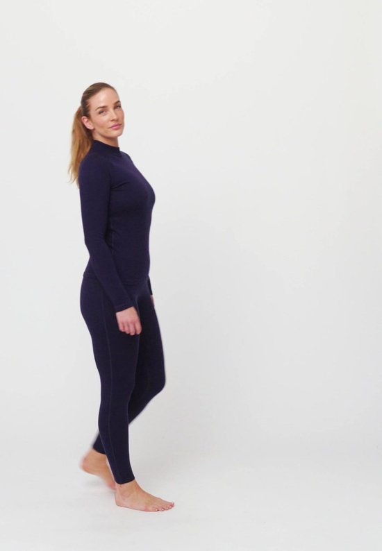 DANISH ENDURANCE Merino Wol Thermoshirt Vrouwen - voor Extreme Kou - Donker Marine - Maat S