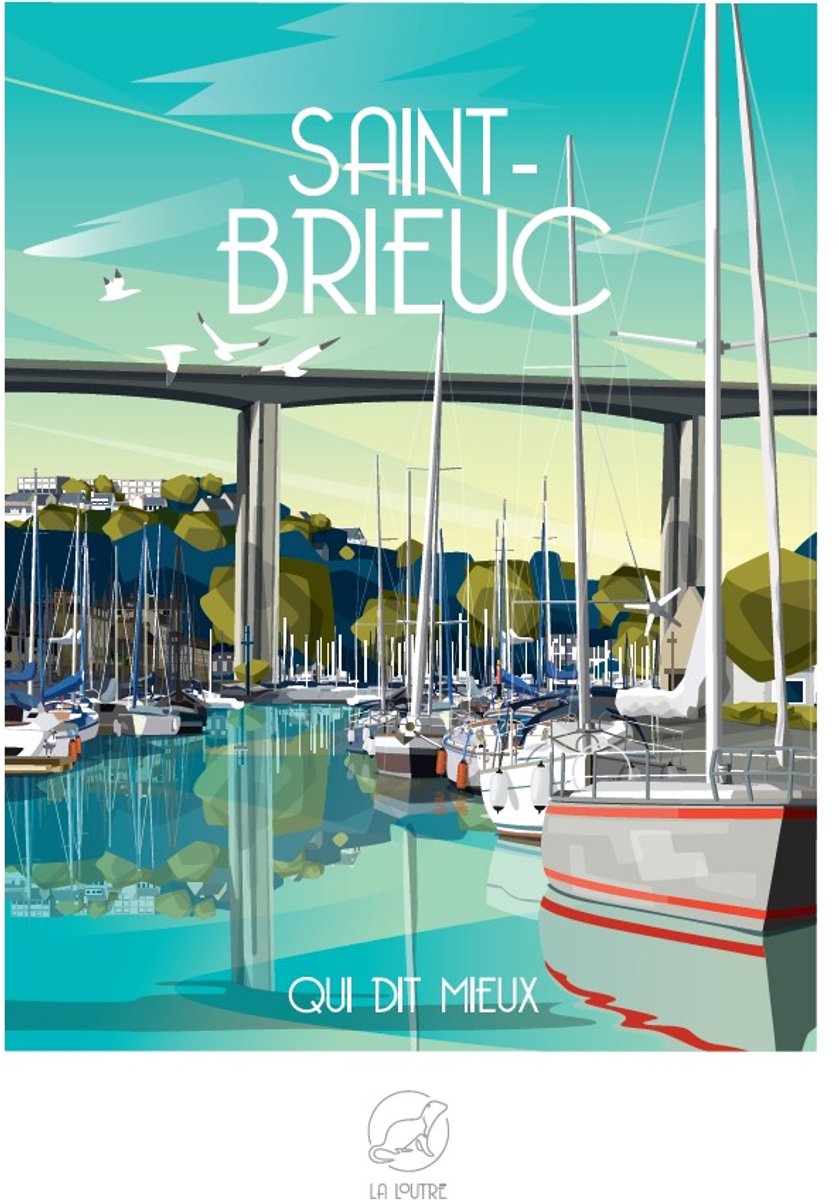 La Loutre puzzel Saint-Brieuc 1000 stukjes - legpuzzel.