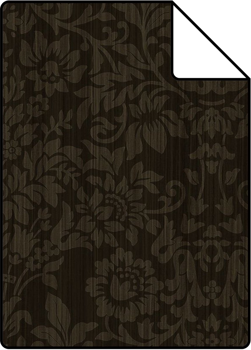 Proefstaal Origin Wallcoverings behang ornamenten zwart - 26,5 x 21 cm - 345417-S