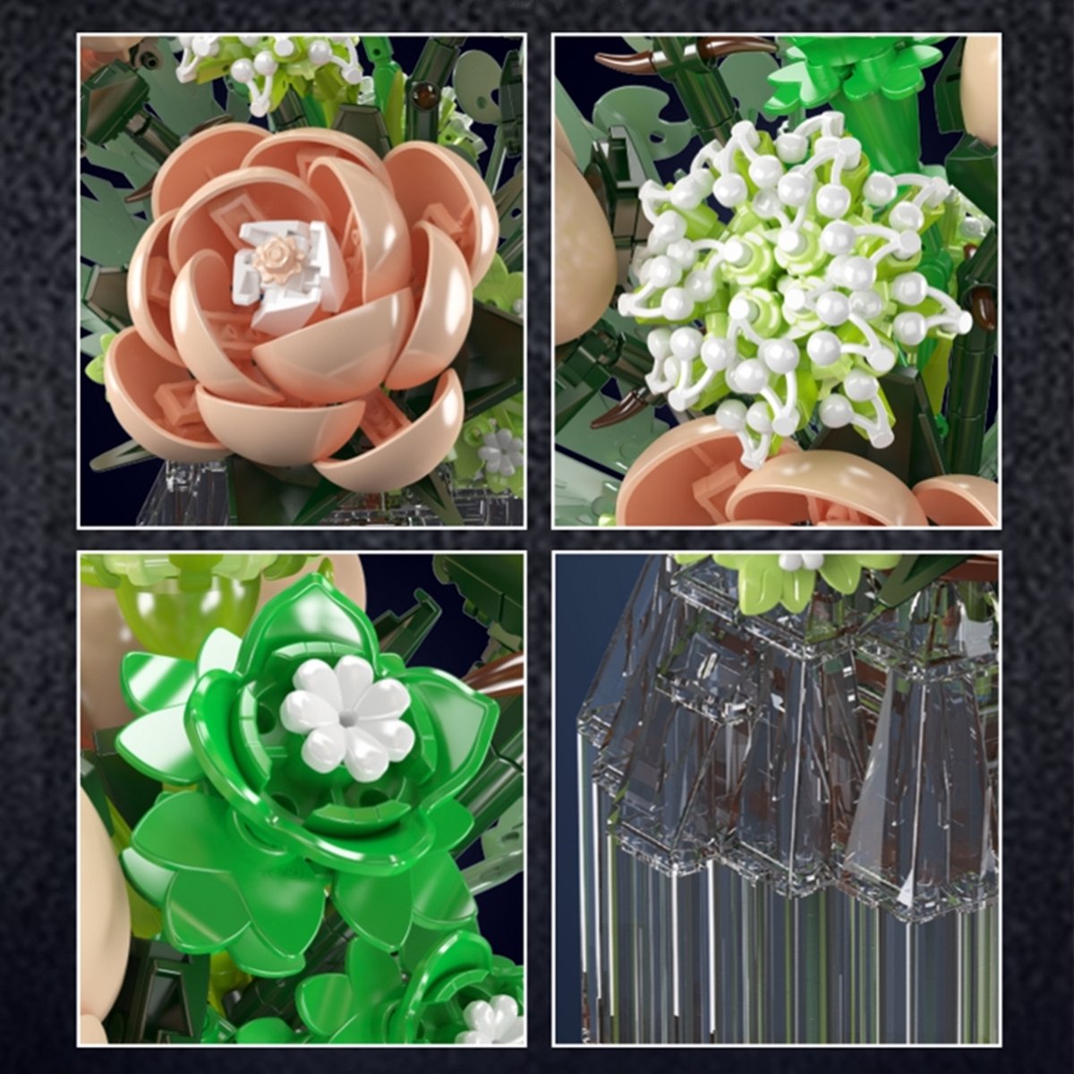 Mould King 24109 Roze Rozen bouwset | Botanical Flowers Collection | Classic Creator STEM speelgoed bloemen bouwpakket | Bloemenpracht kunstbloemen modelbouw voor volwassenen & kinderen | geschikt voor Lego | Bouwdoos met 981 bouwstenen — afbeelding 8