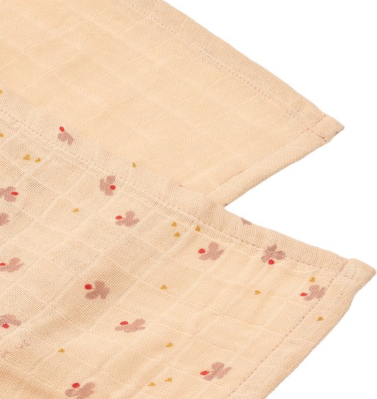 Liewood Lewis Muslin Cloth 2‑Pack - Mini Butterfly / Apple Blossom Mix van Liewood — afbeelding 2