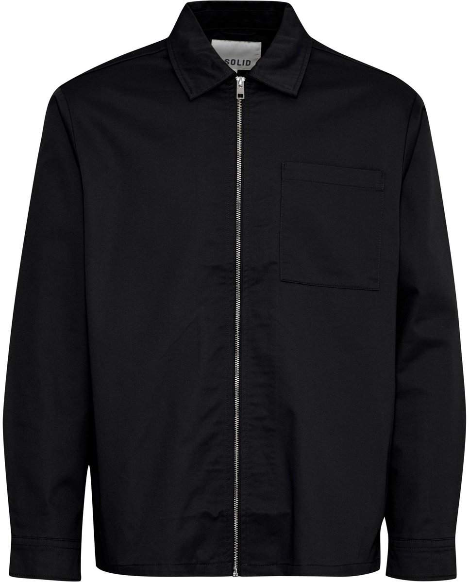 Solid Delon Zipper Overhemd Heren - Maat XXL