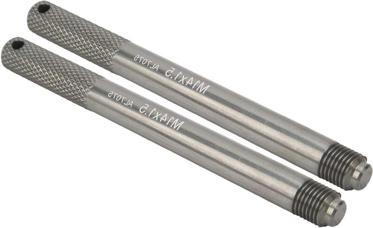 Jhubers Goods - Wieluitlijning Pin - Gids Tool - Velg Stud - Reparatie - Autoband - Wiel Hanger - M14*1.5 - Geschikt voor Auto - Set van 2 Stuks Wieluitlijning Pin Band Reparatie Gereedschap