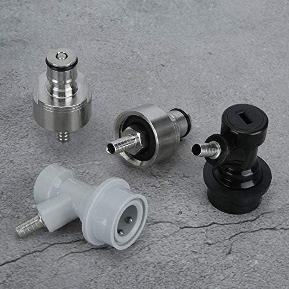 Carbonatiedop set met Ball Lock aansluiting voor thuisbrouwen soda water - RVS - 2-delig