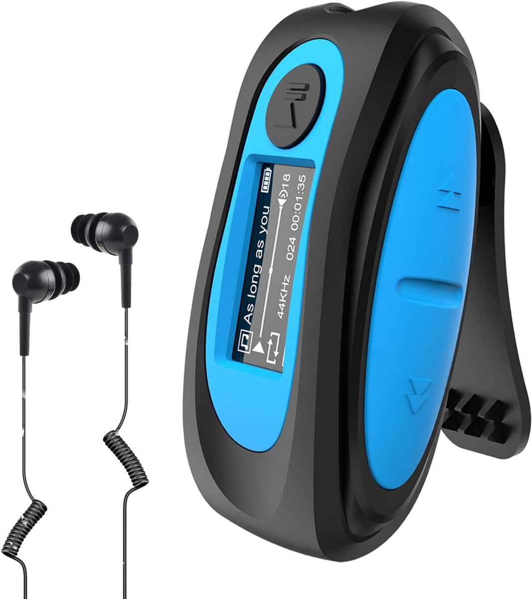Waterdichte MP3 Speler met 8GB, IPX8 voor Zwemmen & Sport met FM Radio en Clip