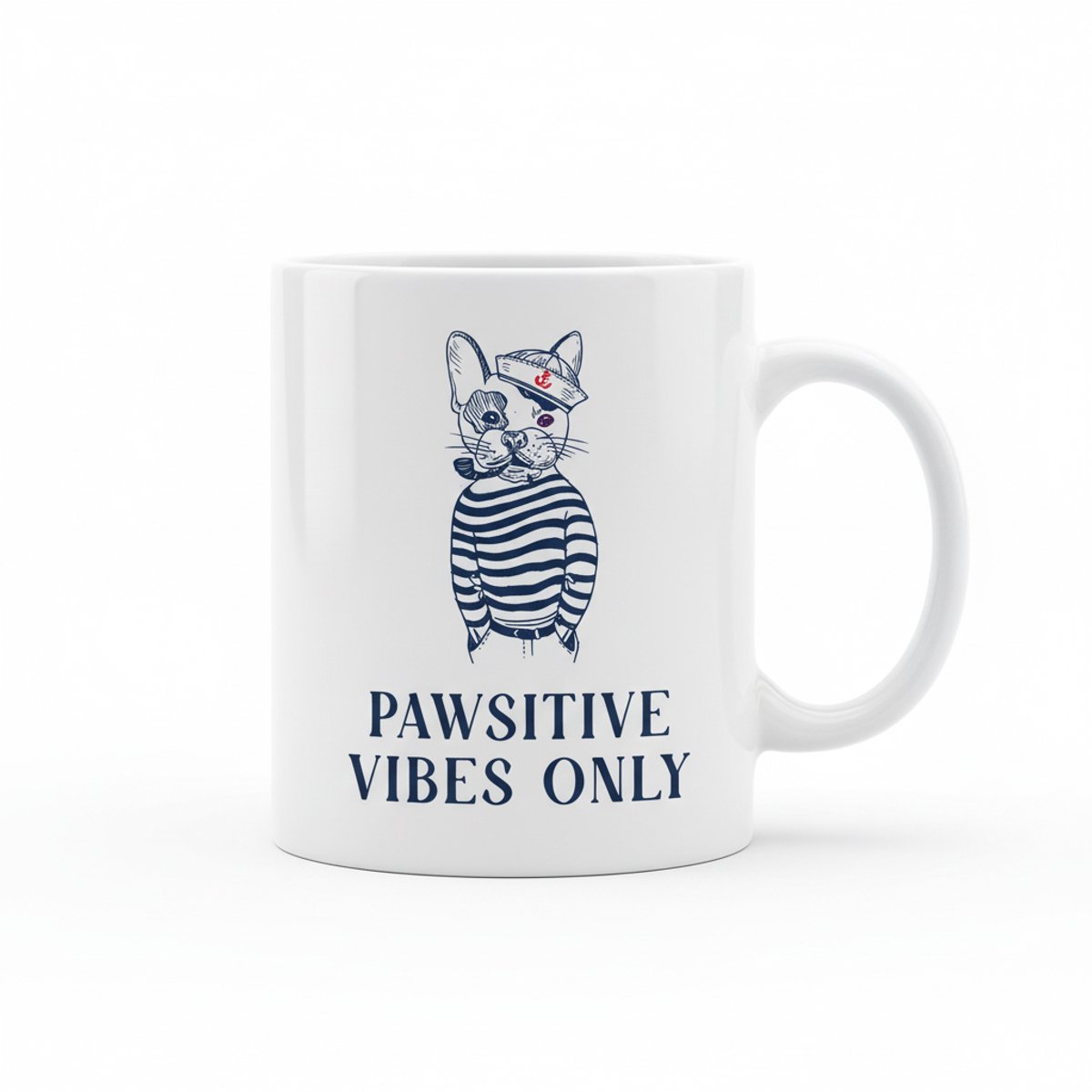 Schattige Honden Tekst Mok 330 ml – “Pawsitive Vibes Only” Koffie- & Theebeker Cadeau