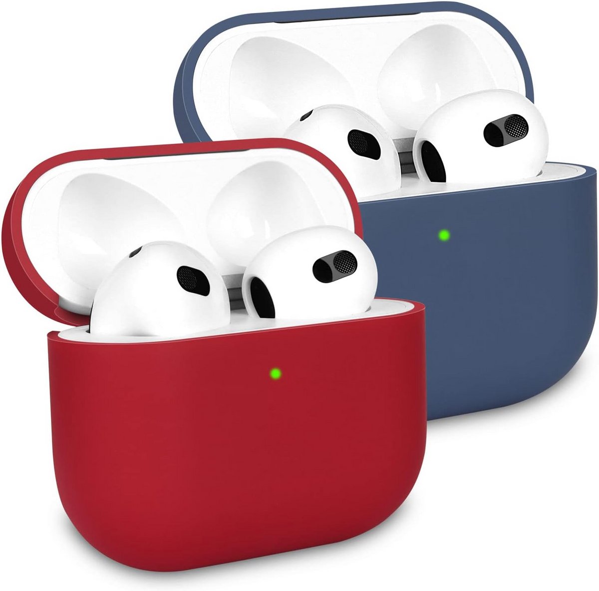 2-Pack Siliconen Beschermhoezen voor AirPods 3e Generatie (2021), Schokbestendig en Ultradun