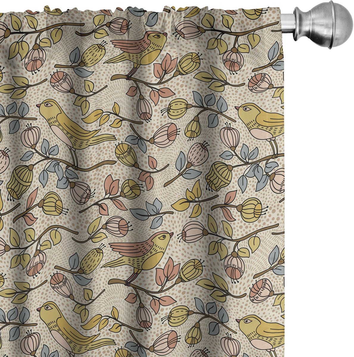 ABAKUHAUS Voorhangset – 2x75x225 cm – Mikrofaser – Halfrijk donker – Meerkleurig Mehrfarbig