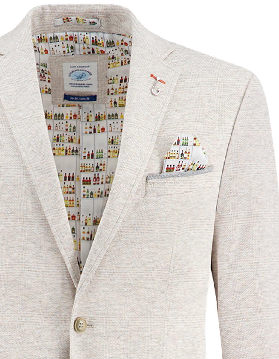 A Fish Named Fred colberts beige effen slim fit
