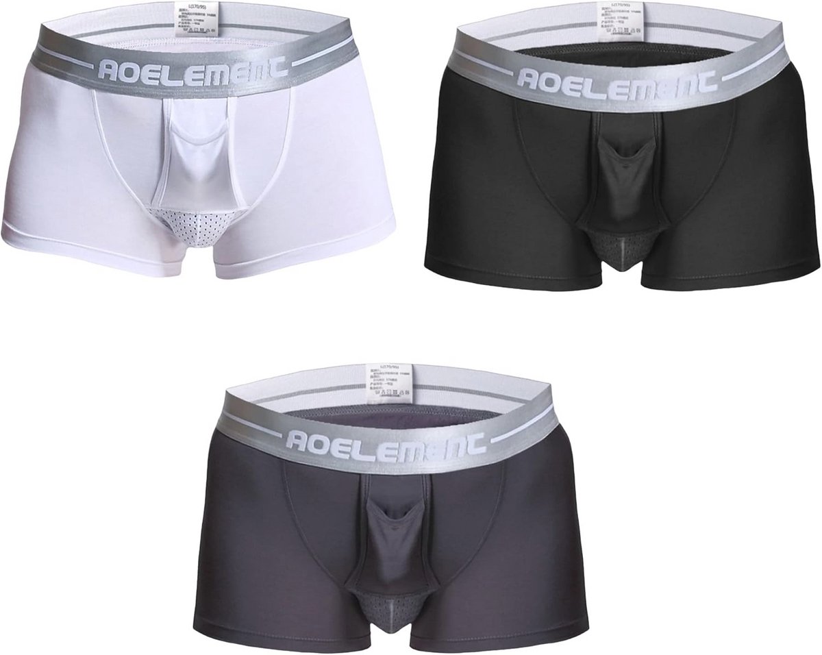 Heren Ondergoed Met Dubbele Pouch Modal Boxer Shorts Plus Size
