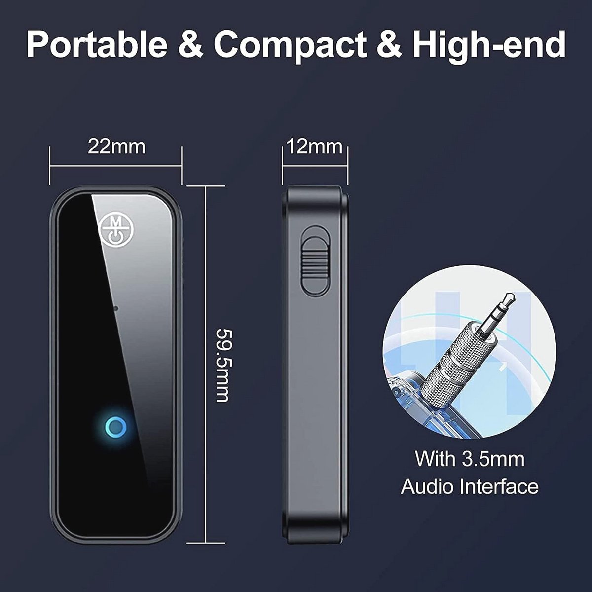 Bluetooth-adapter voor auto - Handfree bellen en muziek luisteren met Bluetooth 5.0