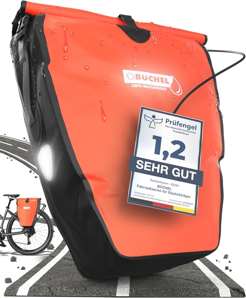 Waterdichte Fietstas voor Bagagedrager met Handvat en Schouderriem