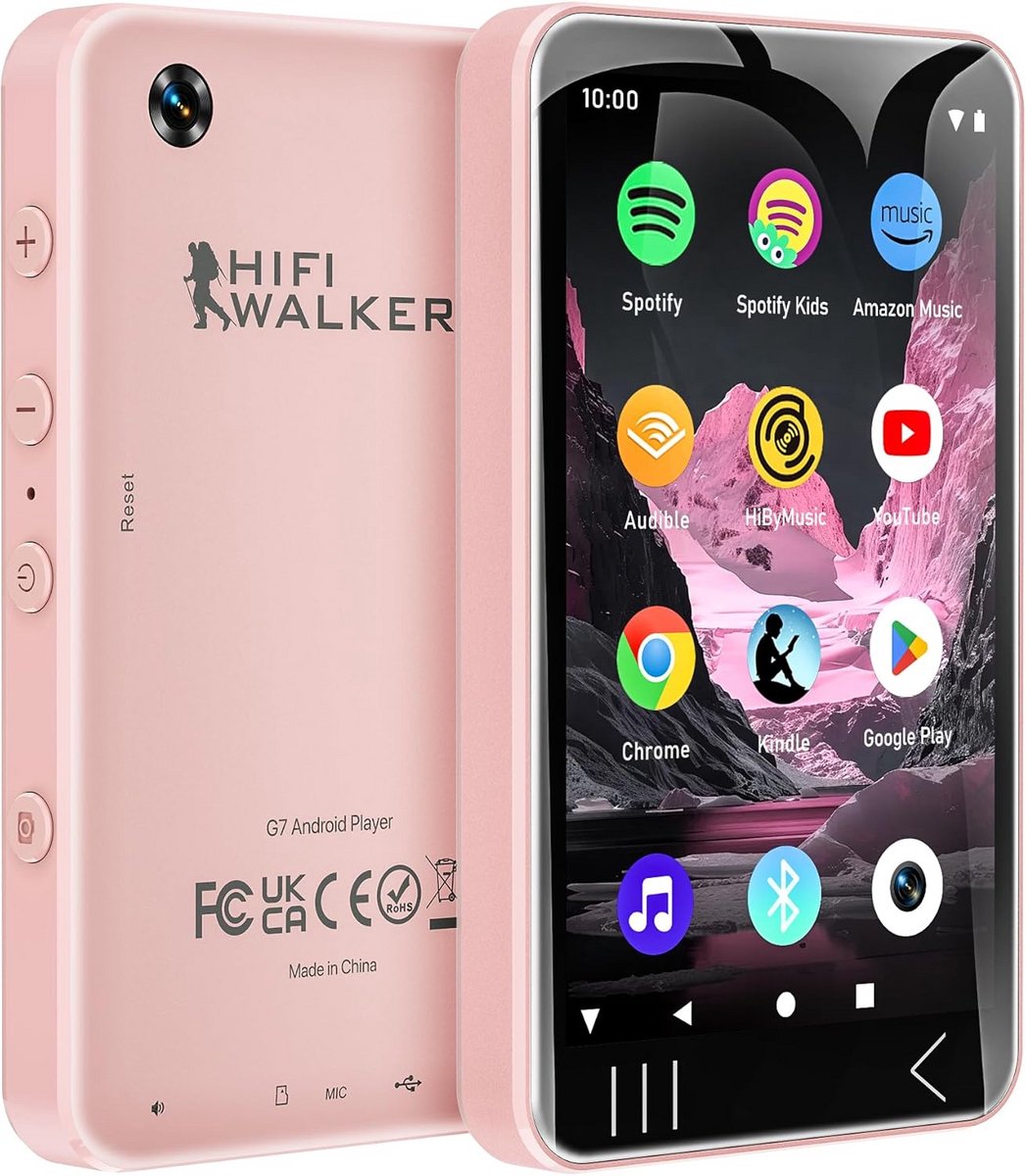 MP3 Speler met Touchscreen, WiFi, Bluetooth en Camera - 4 Inch Android Muziekspeler met Speaker