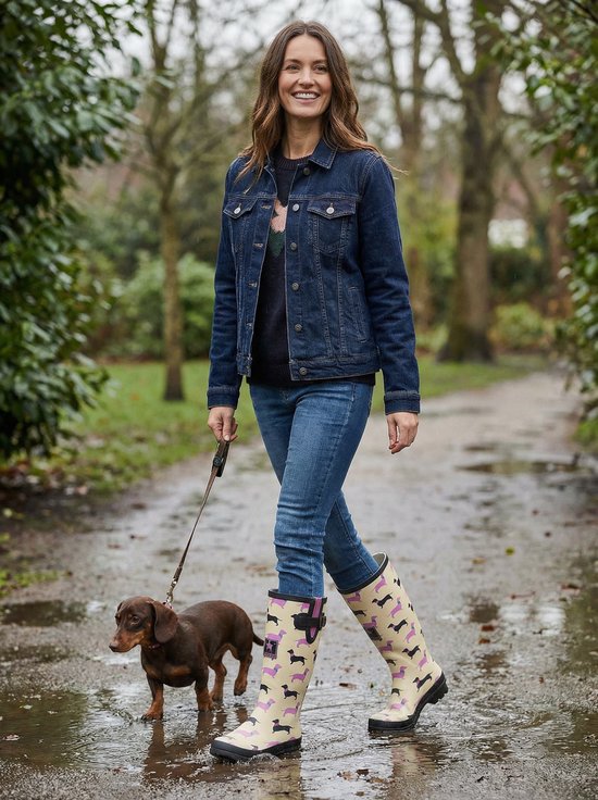 Solemates Bottes de pluie pour femmes - Femme - Caoutchouc Naturel - Tige Réglable - Semelle Amovible - Taille 40