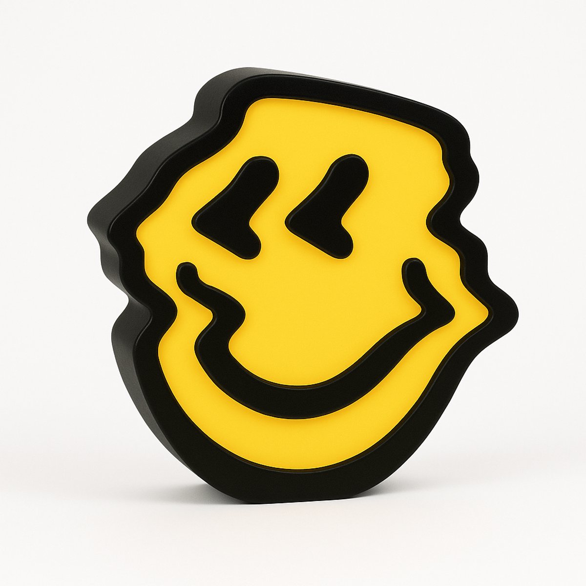 Distorted Smiley Tattoo Lightbox LED – Unieke Wall Art Lamp voor Studio & Cadeau | Leeslam