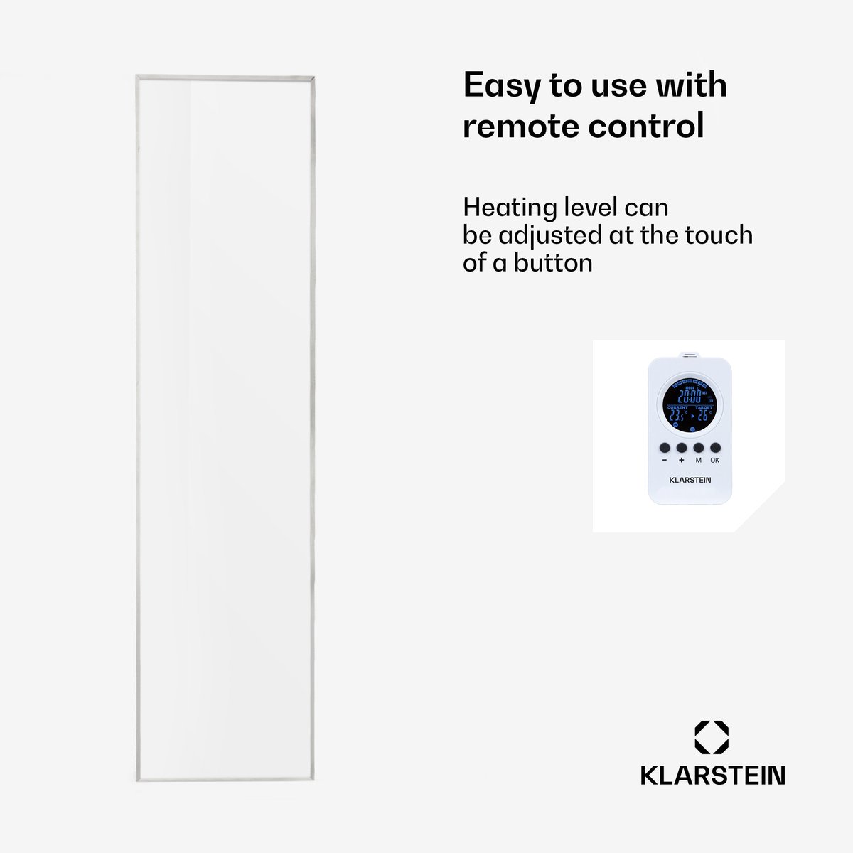 Klarstein Air infraroodverwarming, 360 W infraroodpaneel met open raamdetectie, wandmontage, thermostaat, timer en afstandsbediening, ruimtebesparende CO₂-vrije energiezuinige elektrische verwarming – foto 3
