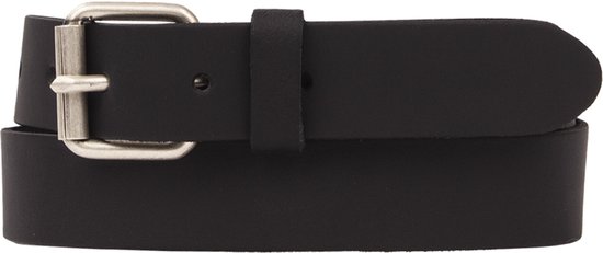 Petrol Industries Riem Heren - Broekriem - Verstelbaar - Leer - Zwart - 85 cm - S