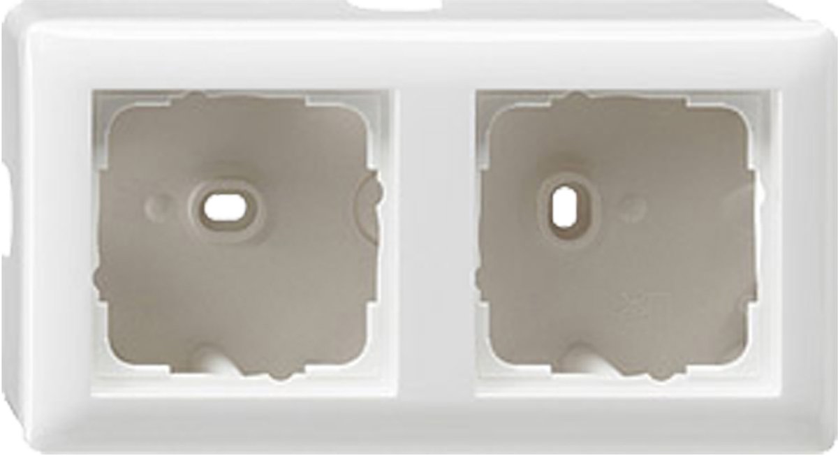 Gira System 55 opbouwraam - 2-voudig - inclusief afdekraam - polarwit