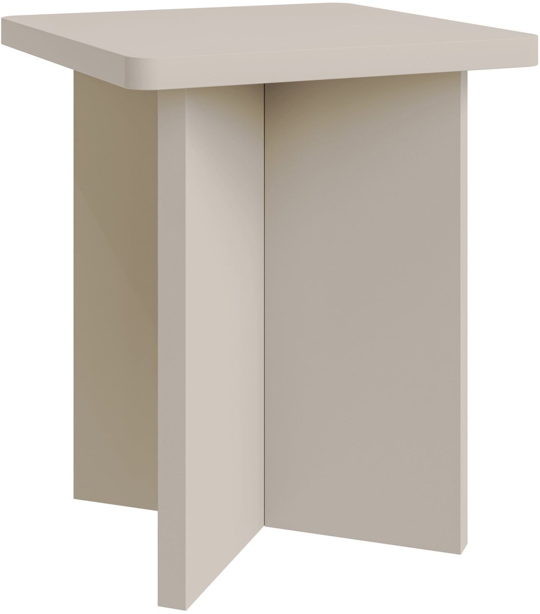 Selsey Qubeo – Salontafel 42 cm, vierkant met kruisframe, kasjmiergrijs