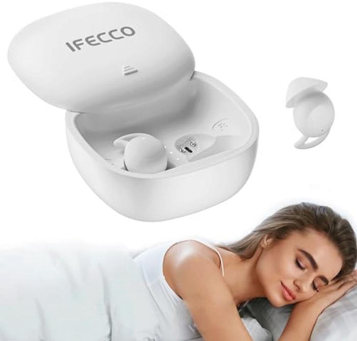 Draadloze Slaap Oordopjes - Mini Bluetooth Oordopjes voor Zijslapers, Geluiddemping, IPX6 Waterdicht, Draagbare Hoofdtelefoon voor Slaap en Sport