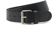 A-Zone Ceinture Femme noir - ceinture femme - 5 cm de large - Noir - Vrai Cuir Nerfé - Taille: 100cm - Longueur totale ceinture: 115cm