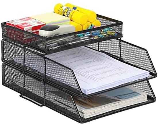 EasyPAG 6 Compartiments Assembler Métal Porte Document Mural A4 Porte