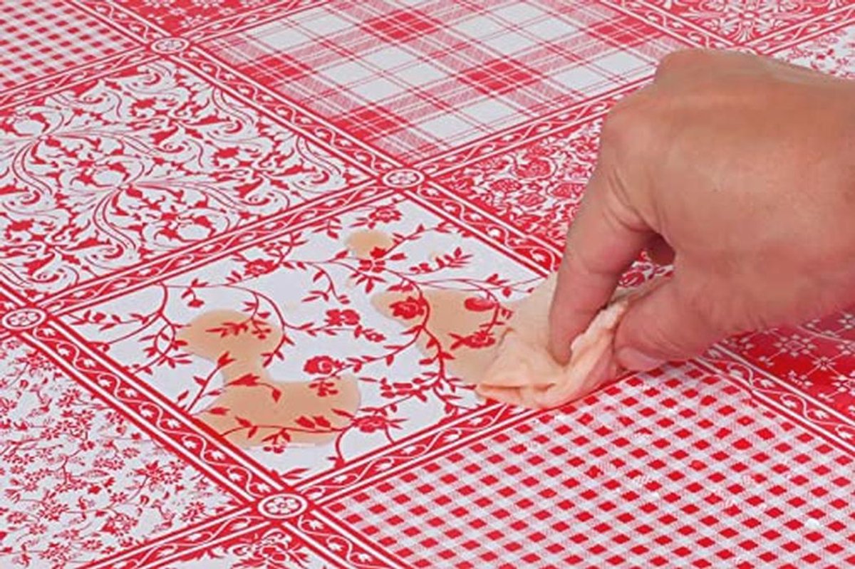 Rechthoekig PVC tafelkleed 140 x 180 cm in Rood - Duurzaam en Onderhoudsvriendelijk