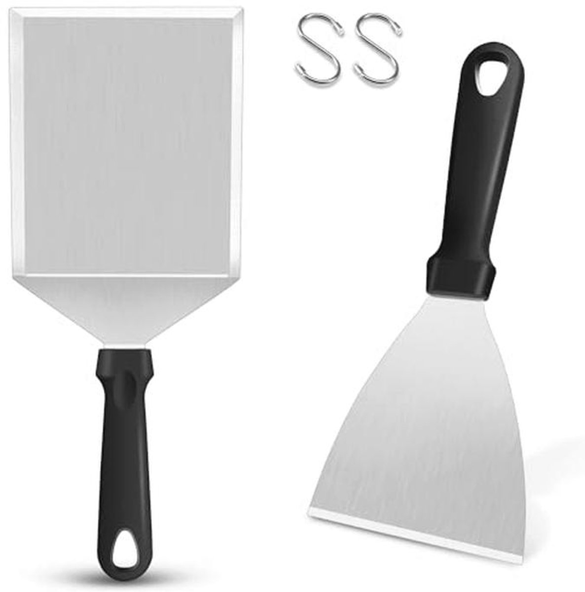 Grillspatel set van 2 - Kunststof BBQ Spatels voor Barbecue, Grill en Koken