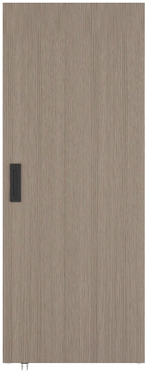 Vente-unique Schuifdeur in hout en MDF met onzichtbare rails - Licht eiken - 83 x 210 cm - BOCAZI