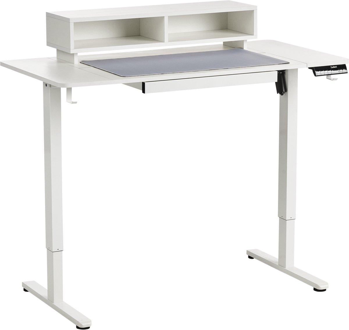LUCAMA - Verstelbaar bureau elektrisch - Wit - Staal