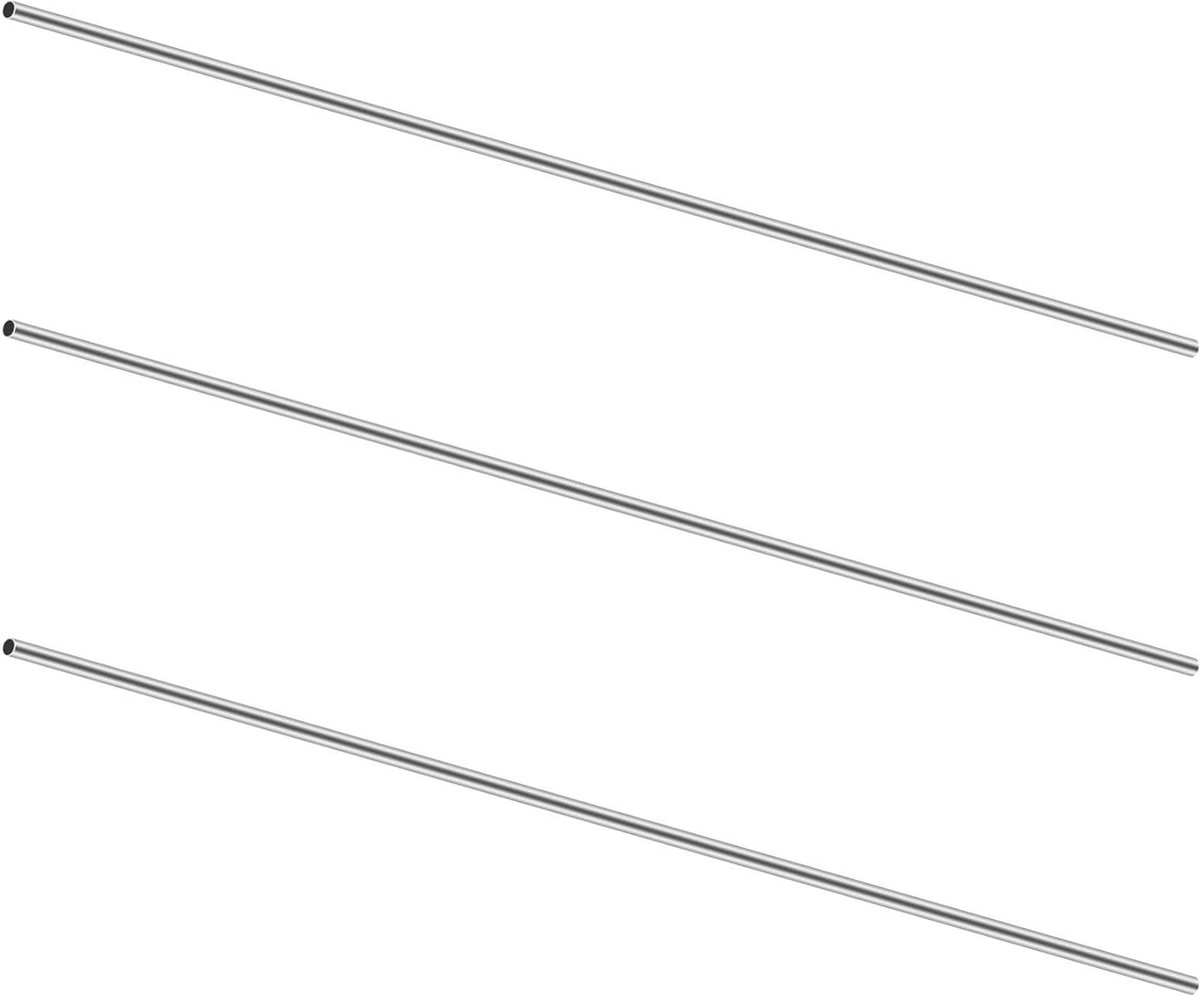 Cosensi - RVS ronde buizen 3mm x 0,2mm x 150mm (3 stuks) - geschikt voor doe-het-zelf ambachten