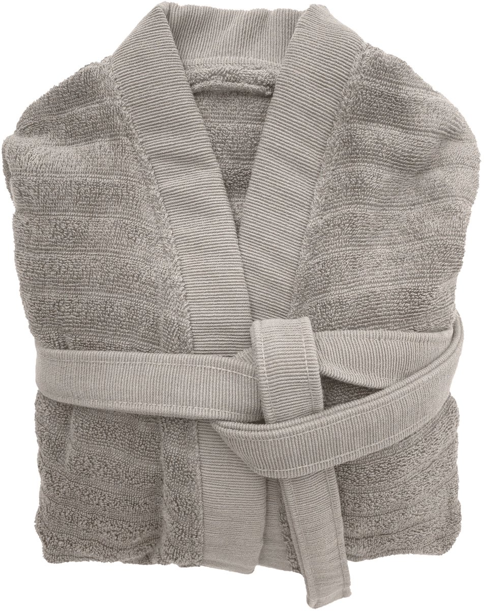 Heckettlane Badjas Katoen Prestige - Glacier Grey - Maat L - Badjas 100% Katoen - Badjas / Kamerjas Dames - Badjas / Kamerjas Heren
