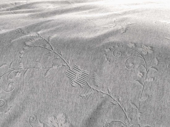 Heckettlane Broidy Dekbedovertrek - Lits-jumeaux - Katoen - 260x200-220cm - Grijs van Heckettlane — afbeelding 4
